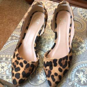 Leopard Print Wedges EUC